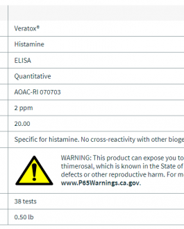 Veratox® for Histamine